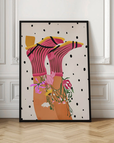 Floral Step Delight - Stretched Canvas, Poster or Fine Art Print I Heart Wall Art