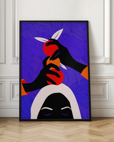 Hands On Orange - Stretched Canvas, Poster or Fine Art Print I Heart Wall Art