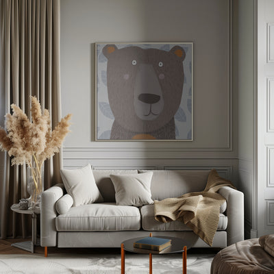 X Bear34 - Square Stretched Canvas, Poster or Fine Art Print I Heart Wall Art