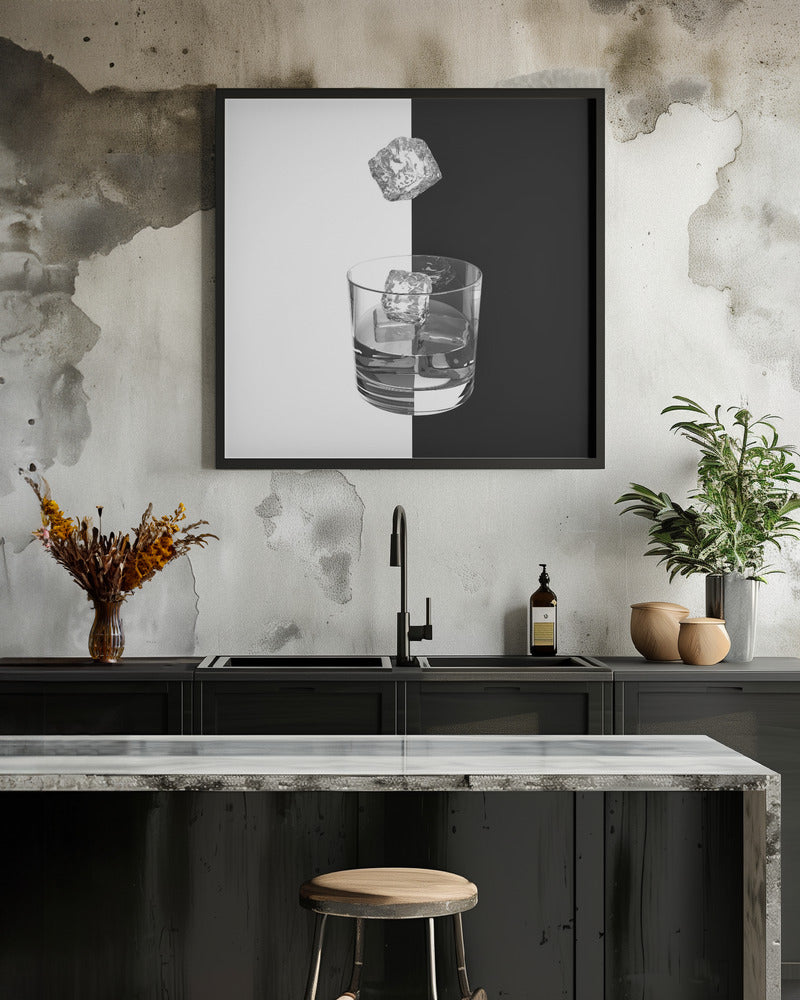 Ice and Wine - Square Stretched Canvas, Poster or Fine Art Print I Heart Wall Art
