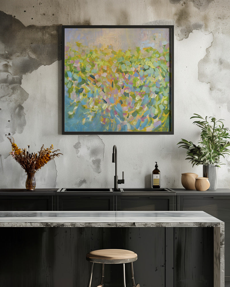 Colorful Reflections - Square Stretched Canvas, Poster or Fine Art Print I Heart Wall Art
