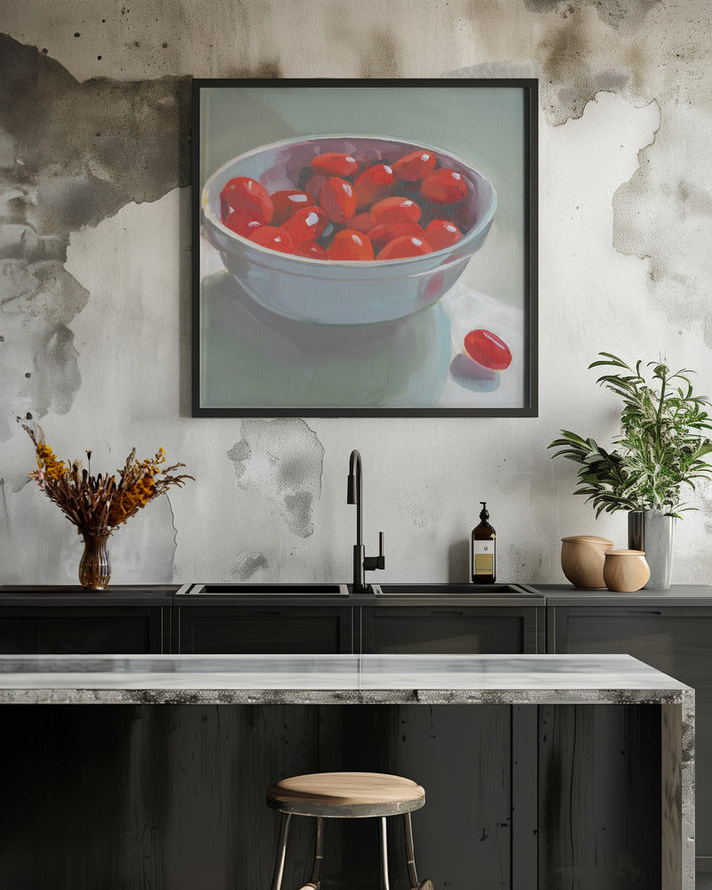 Cherry Tomatoes - Square Stretched Canvas, Poster or Fine Art Print I Heart Wall Art