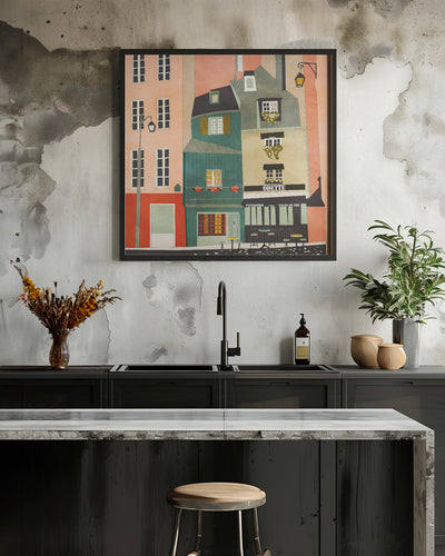 Paris, Montmartre 2 - Square Stretched Canvas, Poster or Fine Art Print I Heart Wall Art