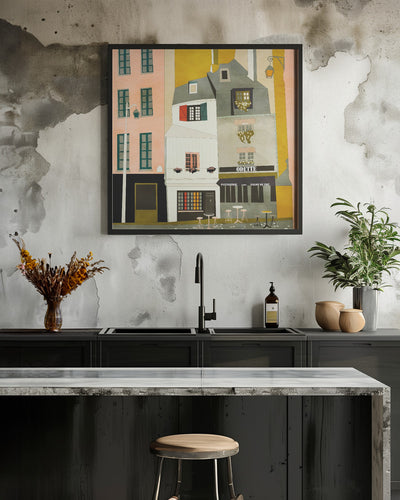 Paris, Montmartre 1 - Square Stretched Canvas, Poster or Fine Art Print I Heart Wall Art