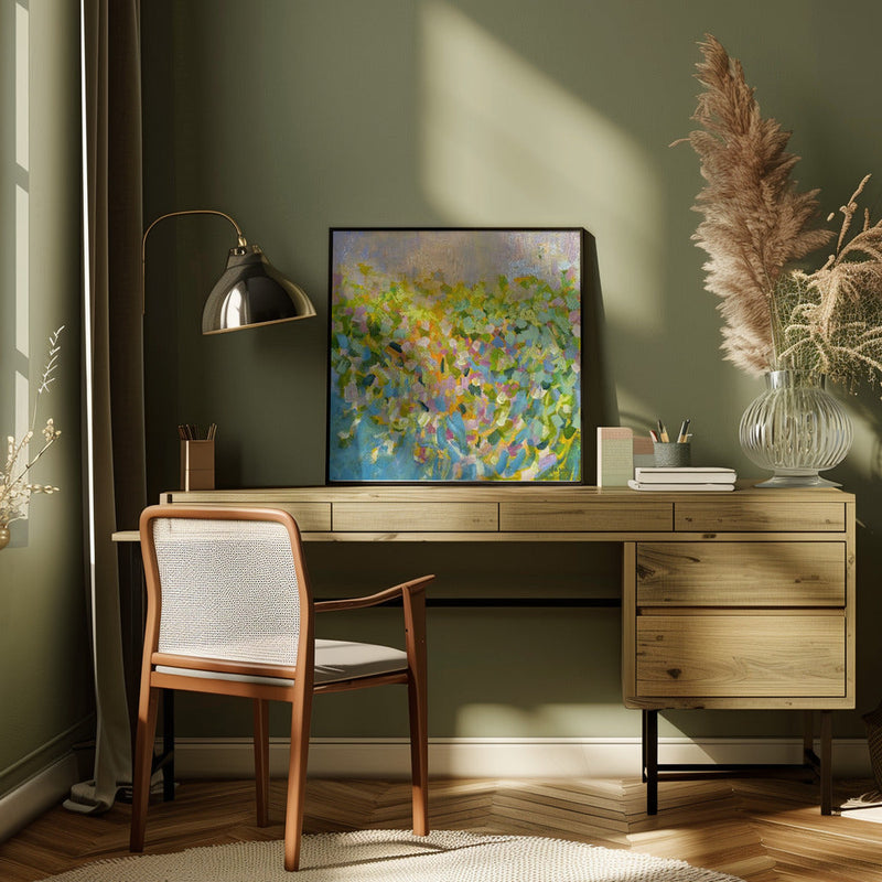 Colorful Reflections - Square Stretched Canvas, Poster or Fine Art Print I Heart Wall Art