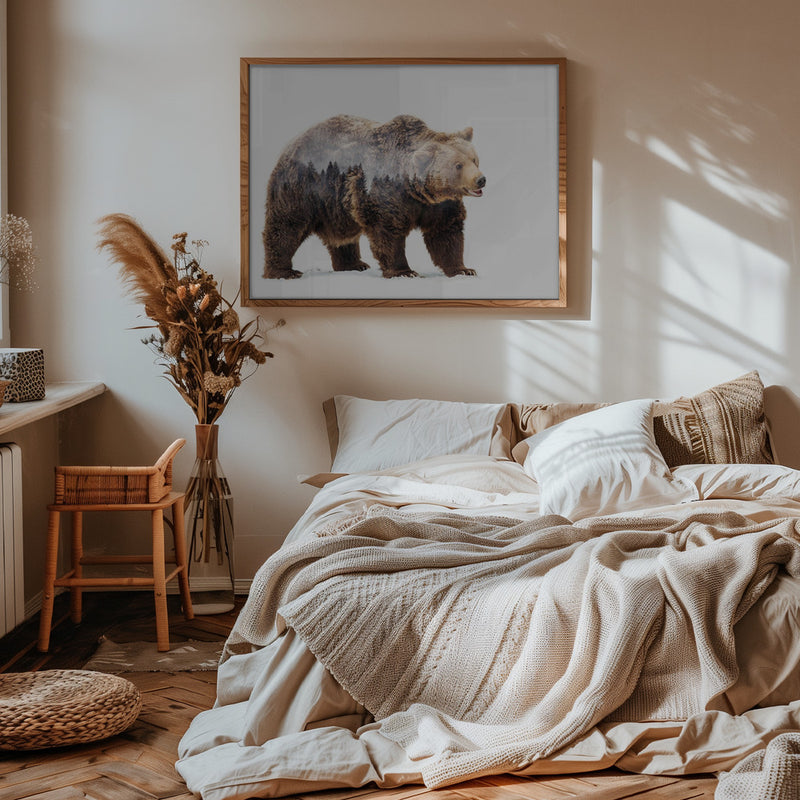 Bear - Stretched Canvas, Poster or Fine Art Print I Heart Wall Art