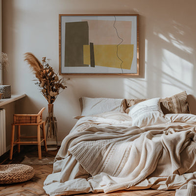 Geometric Shapes In Earthy Tones - Stretched Canvas, Poster or Fine Art Print I Heart Wall Art