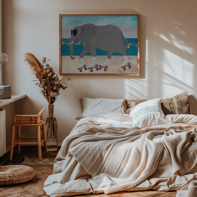 Elephant Beach Landscape 01 - Stretched Canvas, Poster or Fine Art Print I Heart Wall Art