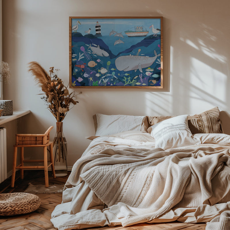 Sea World, Sea Life by Artist Carla Daly - Stretched Canvas, Poster or Fine Art Print I Heart Wall Art