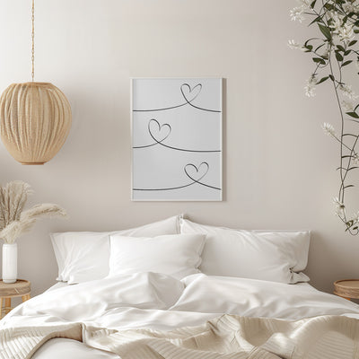 One Line 02 - Stretched Canvas, Poster or Fine Art Print I Heart Wall Art