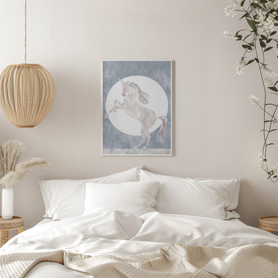 Rising Unicorn - Stretched Canvas, Poster or Fine Art Print I Heart Wall Art