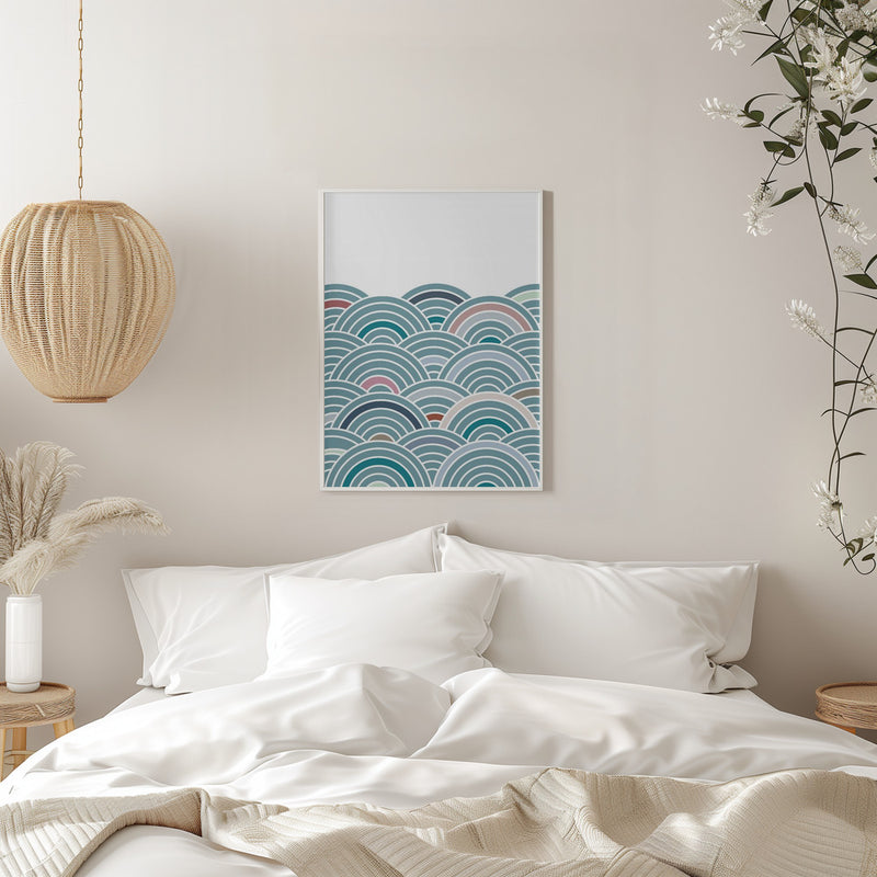 Sea of Rainbows - Stretched Canvas, Poster or Fine Art Print I Heart Wall Art