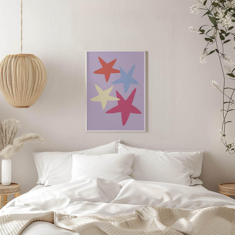 Four Stars 01 - Stretched Canvas, Poster or Fine Art Print I Heart Wall Art