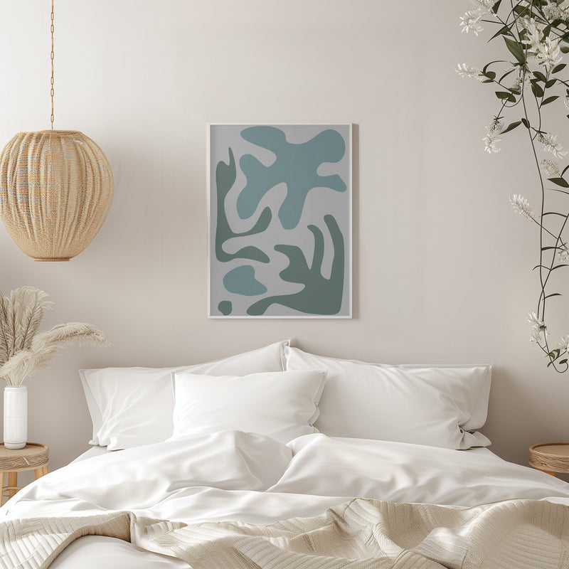 Seaweed Teal No 2 - Stretched Canvas, Poster or Fine Art Print I Heart Wall Art