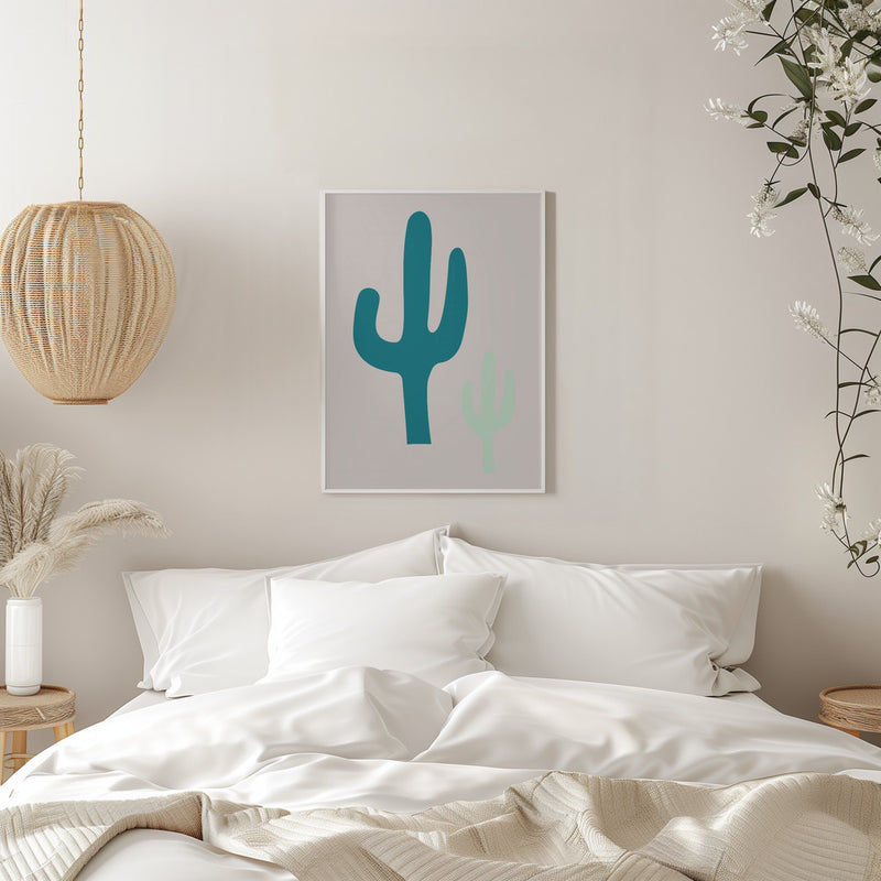 Cactus Beige - Stretched Canvas, Poster or Fine Art Print I Heart Wall Art