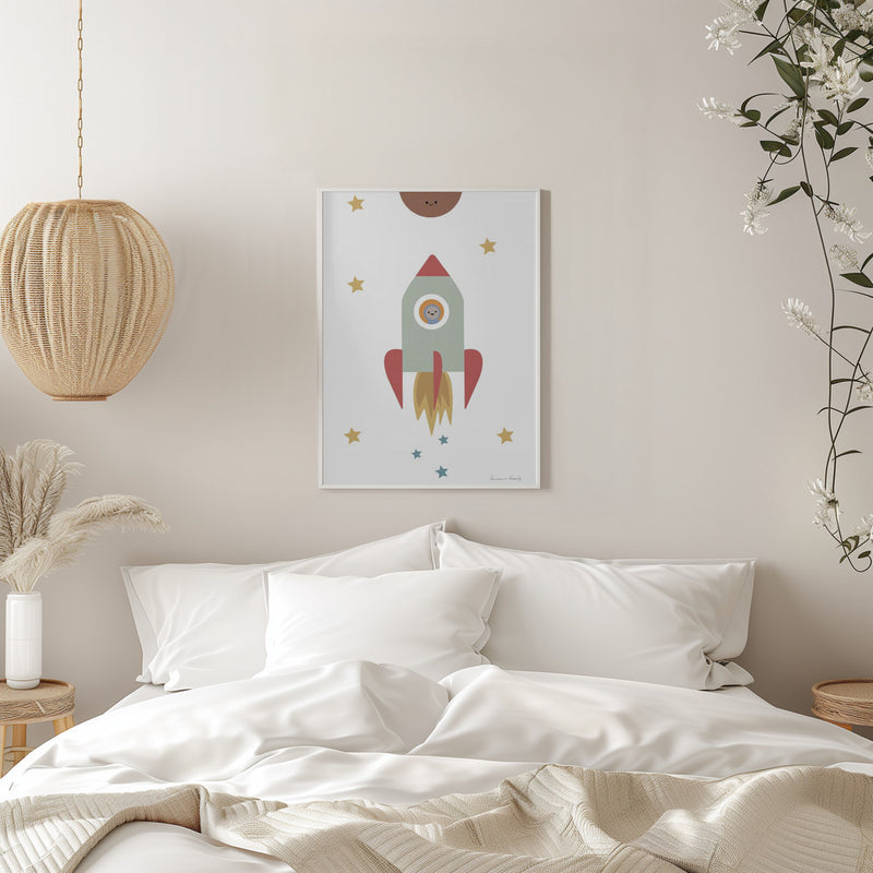 Solar Rocket - Stretched Canvas, Poster or Fine Art Print I Heart Wall Art