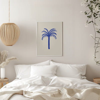 Blue Palm - Stretched Canvas, Poster or Fine Art Print I Heart Wall Art