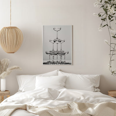 Champagne tower_6 - Stretched Canvas, Poster or Fine Art Print I Heart Wall Art