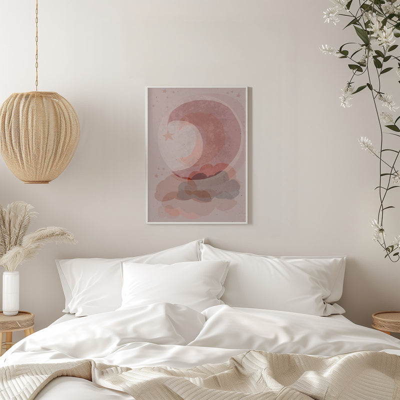 Gentle Moon - Stretched Canvas, Poster or Fine Art Print I Heart Wall Art