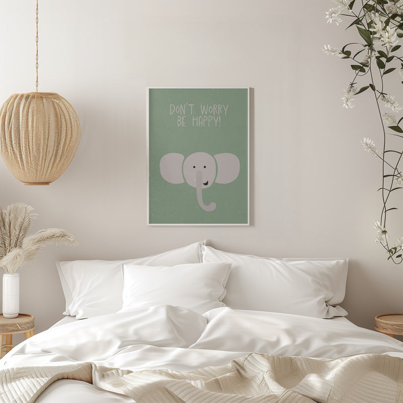 Elephant nursery print - Stretched Canvas, Poster or Fine Art Print I Heart Wall Art