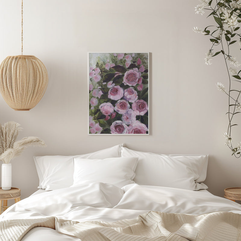 Aurorie painterly roses - Stretched Canvas, Poster or Fine Art Print I Heart Wall Art