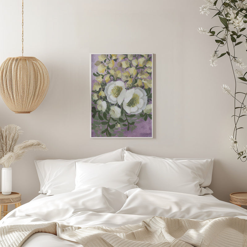 Raelynna painterly florals - Stretched Canvas, Poster or Fine Art Print I Heart Wall Art