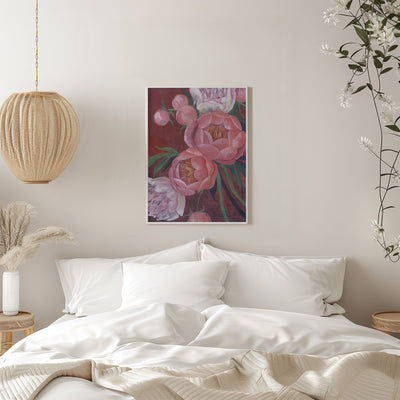 Nevaeh peonies - Stretched Canvas, Poster or Fine Art Print I Heart Wall Art