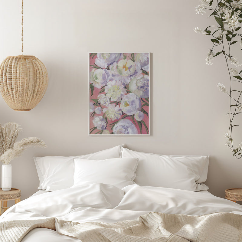 Kinsly painterly bouquet - Stretched Canvas, Poster or Fine Art Print I Heart Wall Art