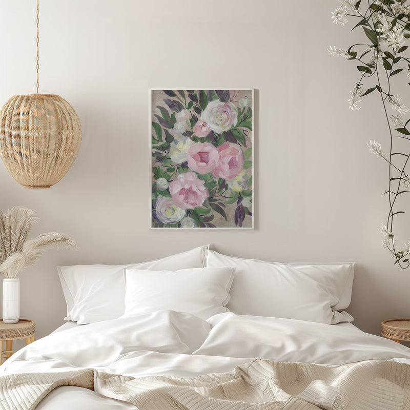 Zoye painterly bouquet - Stretched Canvas, Poster or Fine Art Print I Heart Wall Art