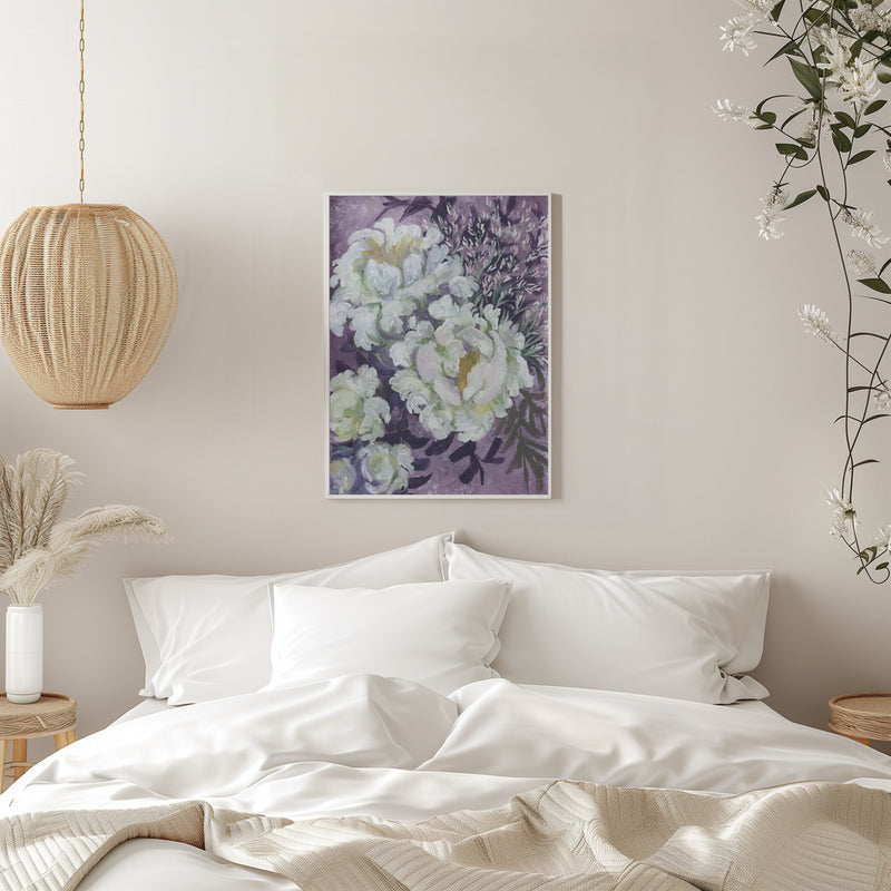 Eliany painterly bouquet - Stretched Canvas, Poster or Fine Art Print I Heart Wall Art