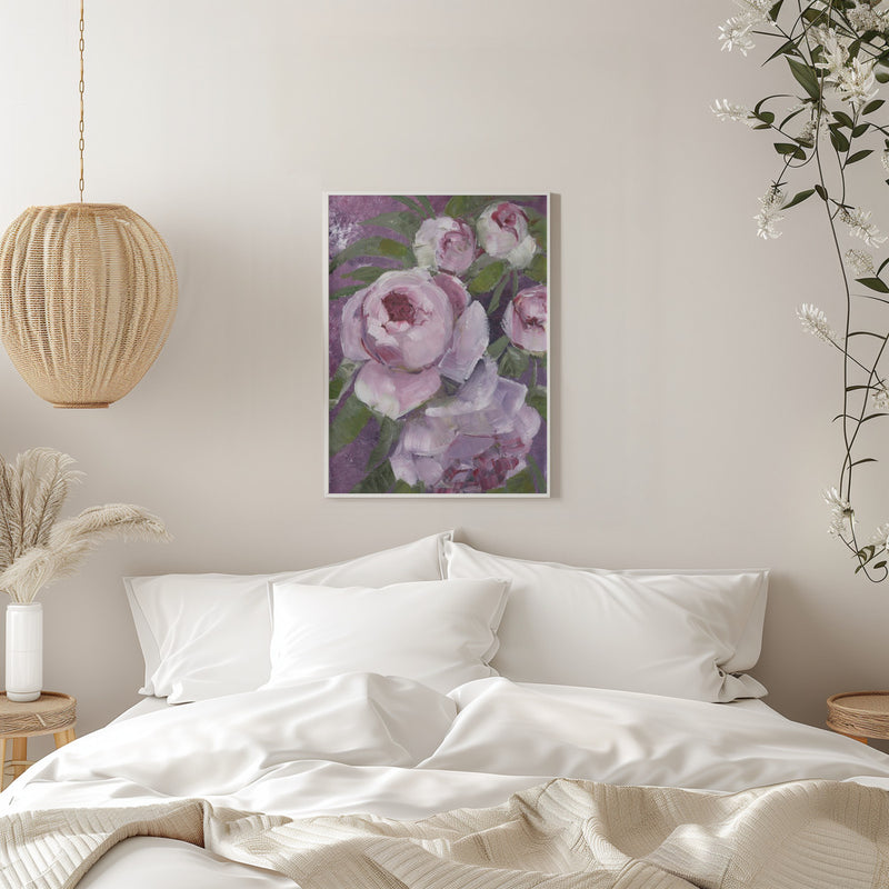 Rylee painterly roses - Stretched Canvas, Poster or Fine Art Print I Heart Wall Art