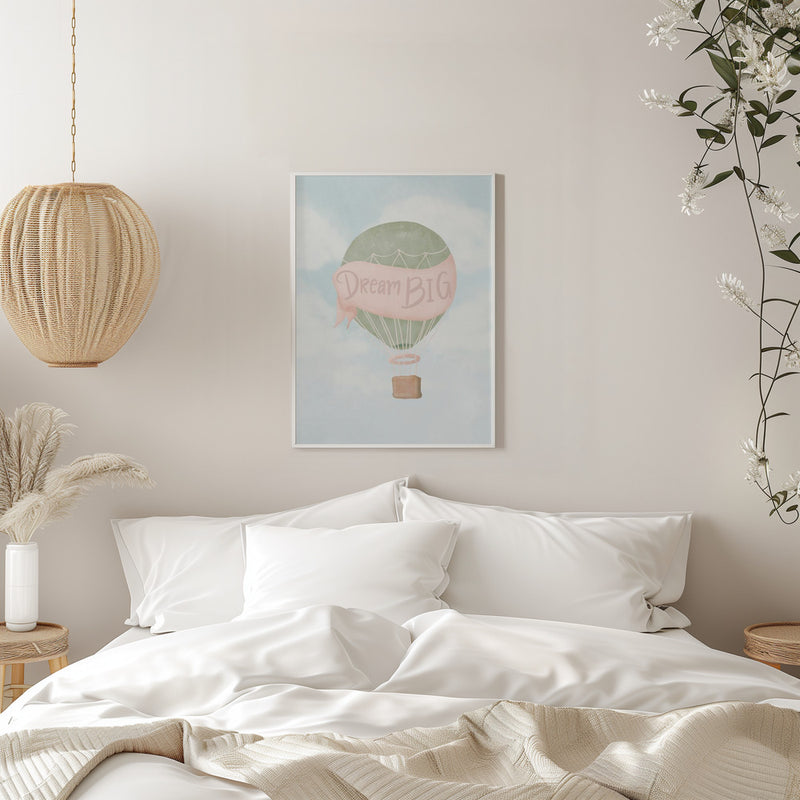 Dream Big Pink - Stretched Canvas, Poster or Fine Art Print I Heart Wall Art