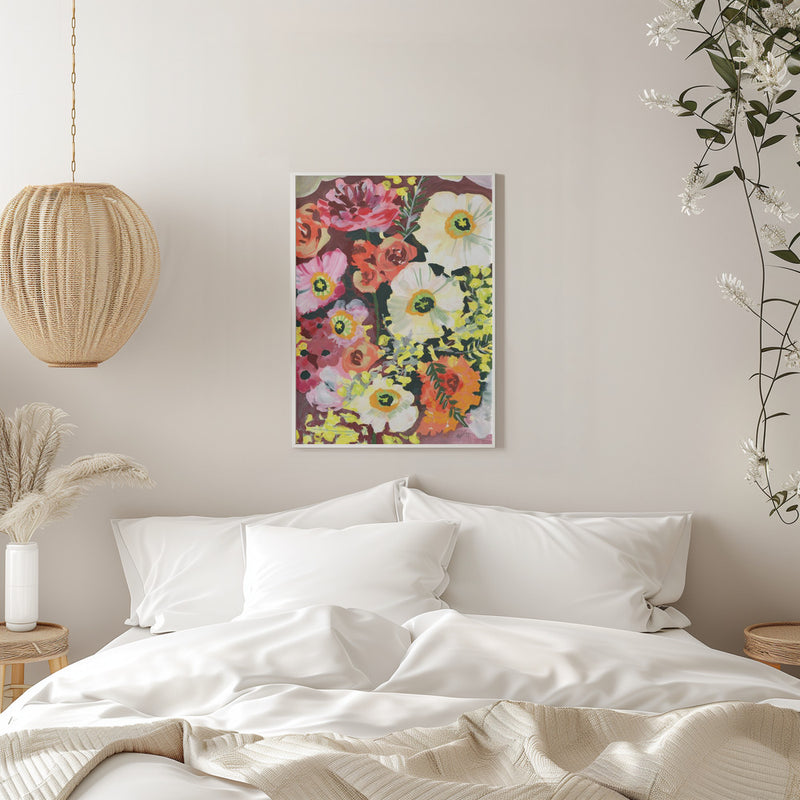White Anemones - Stretched Canvas, Poster or Fine Art Print I Heart Wall Art
