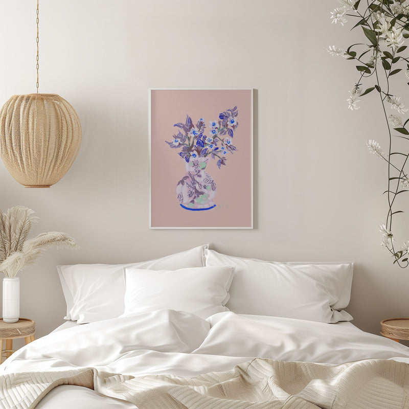 Apple Blossom - Coral - Stretched Canvas, Poster or Fine Art Print I Heart Wall Art