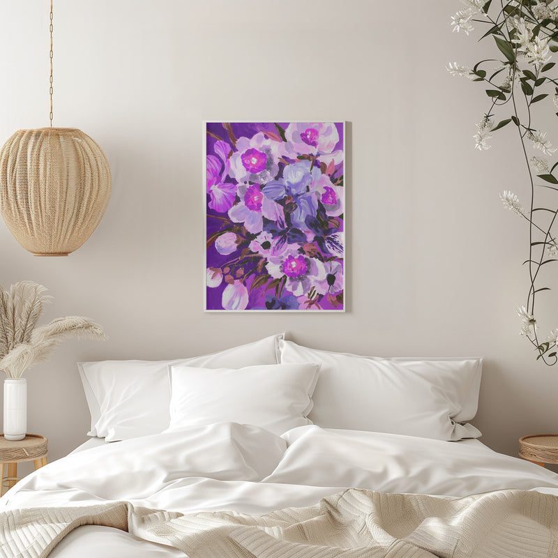 Purple Orchid - Stretched Canvas, Poster or Fine Art Print I Heart Wall Art