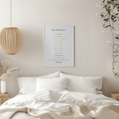 Children's affirmations emotions print 3 - Stretched Canvas, Poster or Fine Art Print I Heart Wall Art