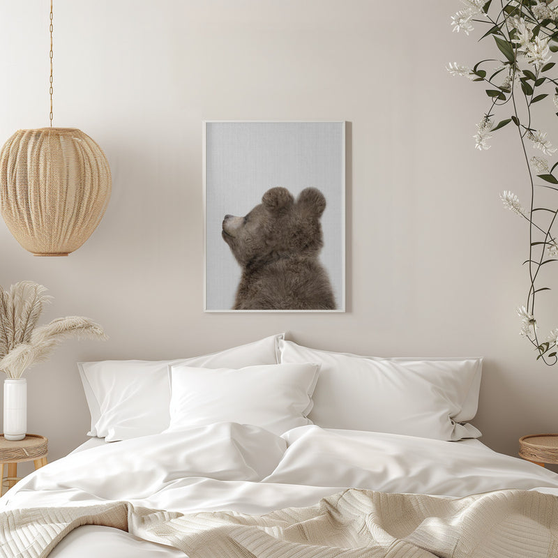 Peekaboo Baby Bear Back - Stretched Canvas, Poster or Fine Art Print I Heart Wall Art