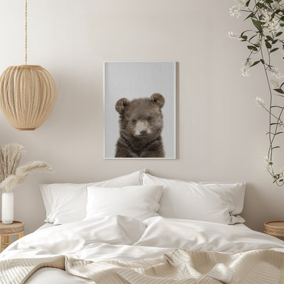 Peekaboo Baby Bear - Stretched Canvas, Poster or Fine Art Print I Heart Wall Art