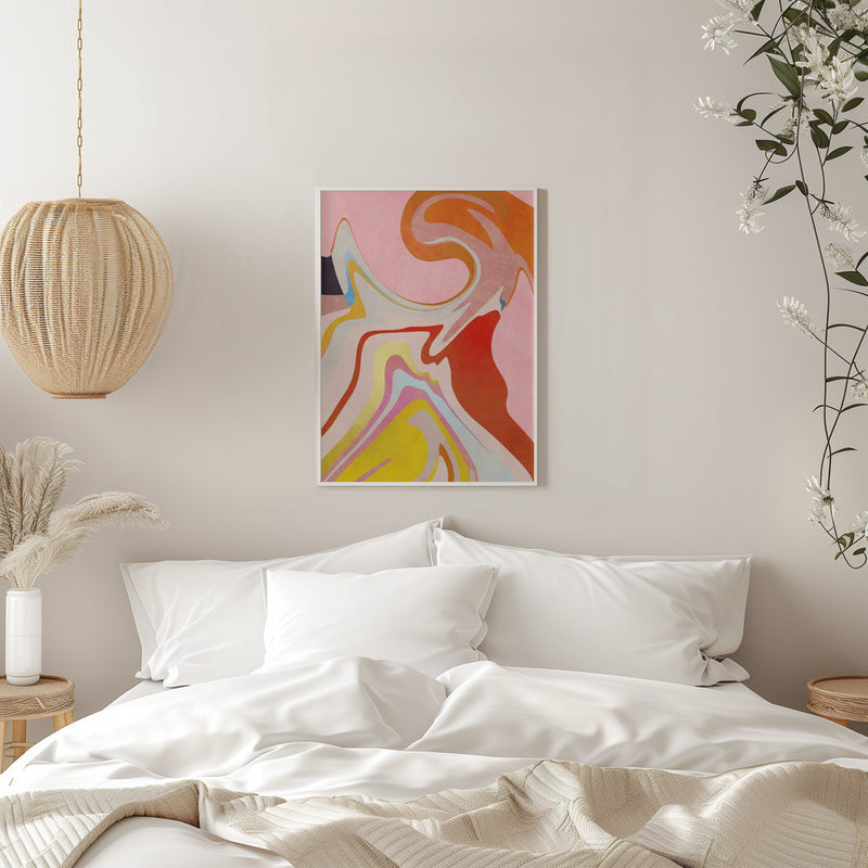 Organic Bauhaus Waved2 - Stretched Canvas, Poster or Fine Art Print I Heart Wall Art