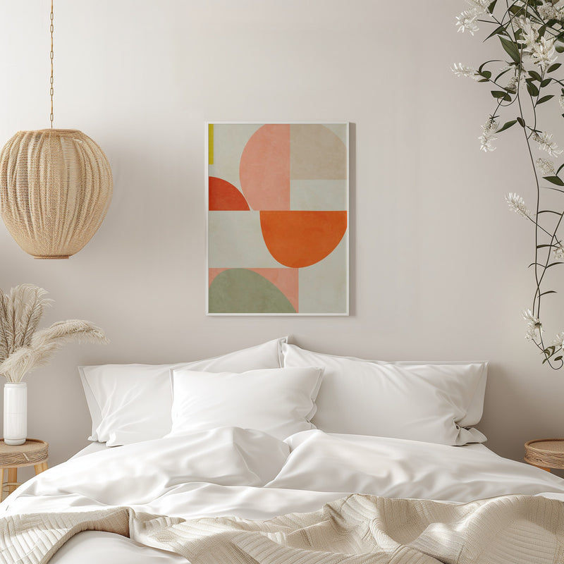 Summer Circles22 2 V - Stretched Canvas, Poster or Fine Art Print I Heart Wall Art