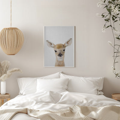 Peekaboo Baby Deer - Stretched Canvas, Poster or Fine Art Print I Heart Wall Art