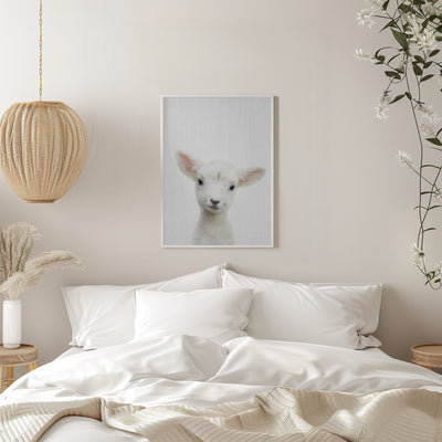 Peekaboo Baby Sheep - Stretched Canvas, Poster or Fine Art Print I Heart Wall Art