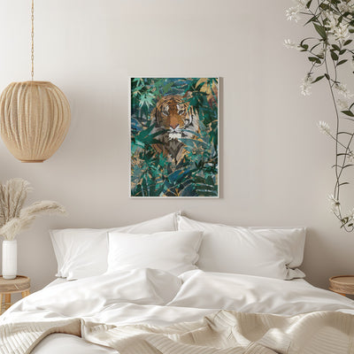 Tiger in the jungle 2 - Stretched Canvas, Poster or Fine Art Print I Heart Wall Art