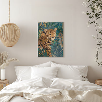 Cheetah In the Jungle 2 - Stretched Canvas, Poster or Fine Art Print I Heart Wall Art