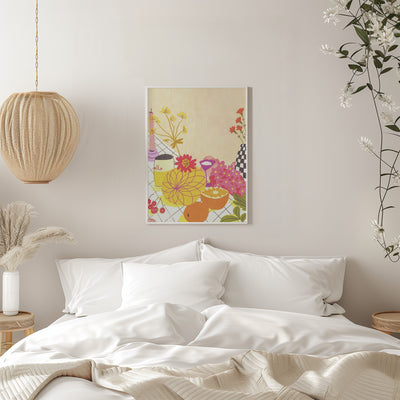 Citrus and flowers - Stretched Canvas, Poster or Fine Art Print I Heart Wall Art