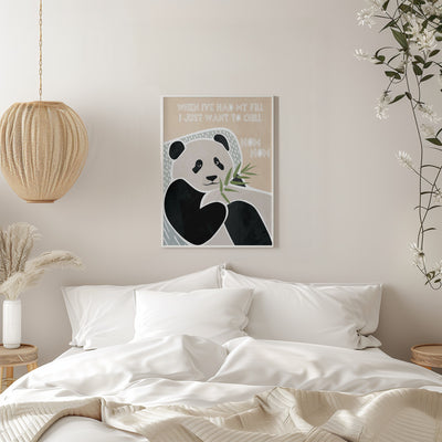 Children's panda typography - Stretched Canvas, Poster or Fine Art Print I Heart Wall Art