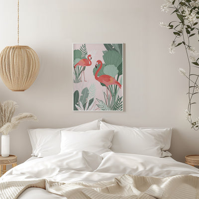 Flamingo Dreams - Stretched Canvas, Poster or Fine Art Print I Heart Wall Art