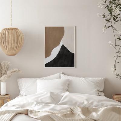 Abstract Beige and Brown Art - Stretched Canvas, Poster or Fine Art Print I Heart Wall Art