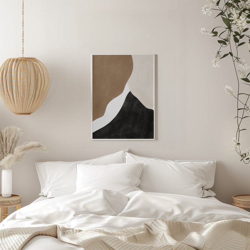 Abstract Beige and Brown Art - Stretched Canvas, Poster or Fine Art Print I Heart Wall Art