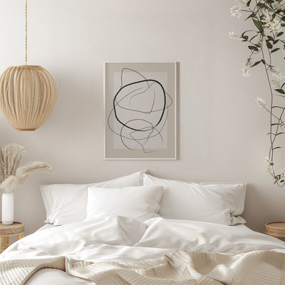 Soft Abstract Lines Art - Stretched Canvas, Poster or Fine Art Print I Heart Wall Art